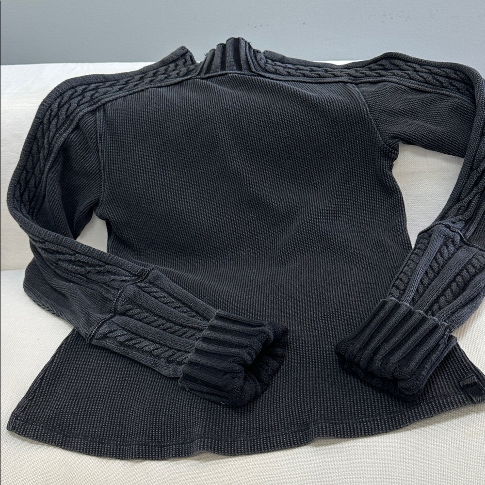 Free People Washed out black Ribbed Women's Sweater